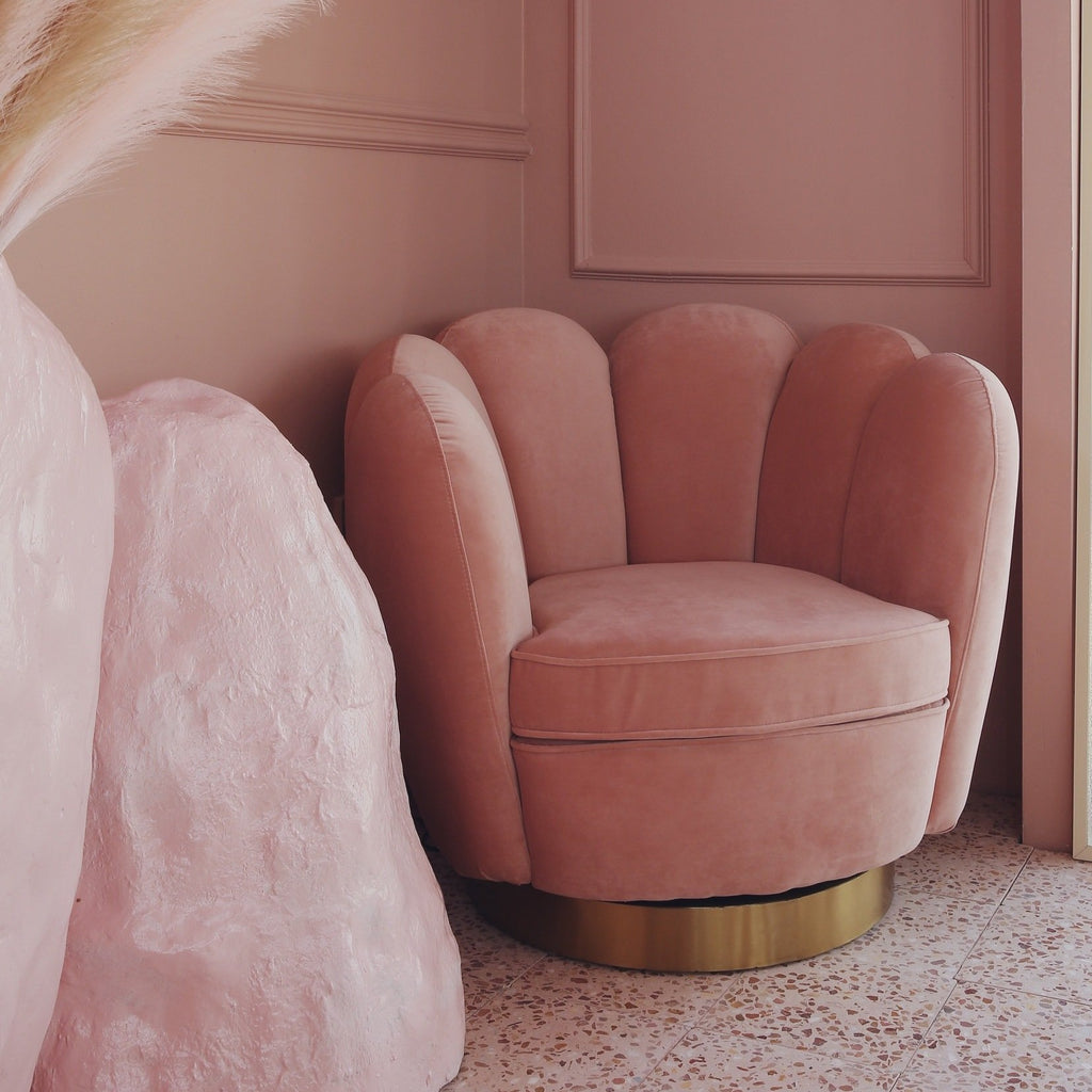 Pink Velvet Shell Chair Velvet Shell Ink Velvet Chair Arm Chair